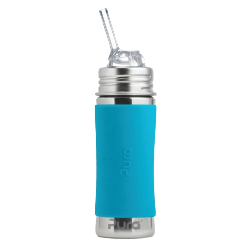 Pura Kiki® 325ml Kiddo 6m+ with Sip Guard Straw Stainless Steel Bottle