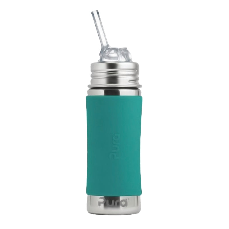 Pura Kiki 325ml Kiddo Straw Stainless Steel Bottle Mint