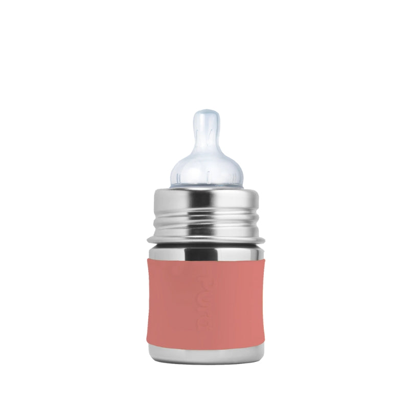 Pura Stainless 150ml Baby Bottle - Rose