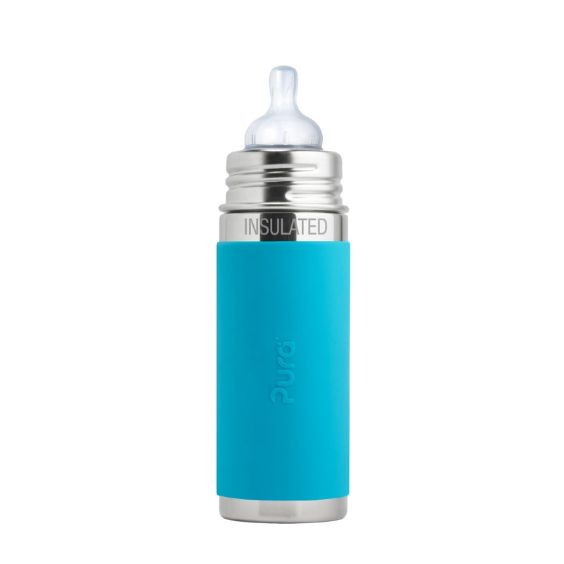 Pura Stainless 260ml Insulated Infant Aqua Stainless Steel Bottle