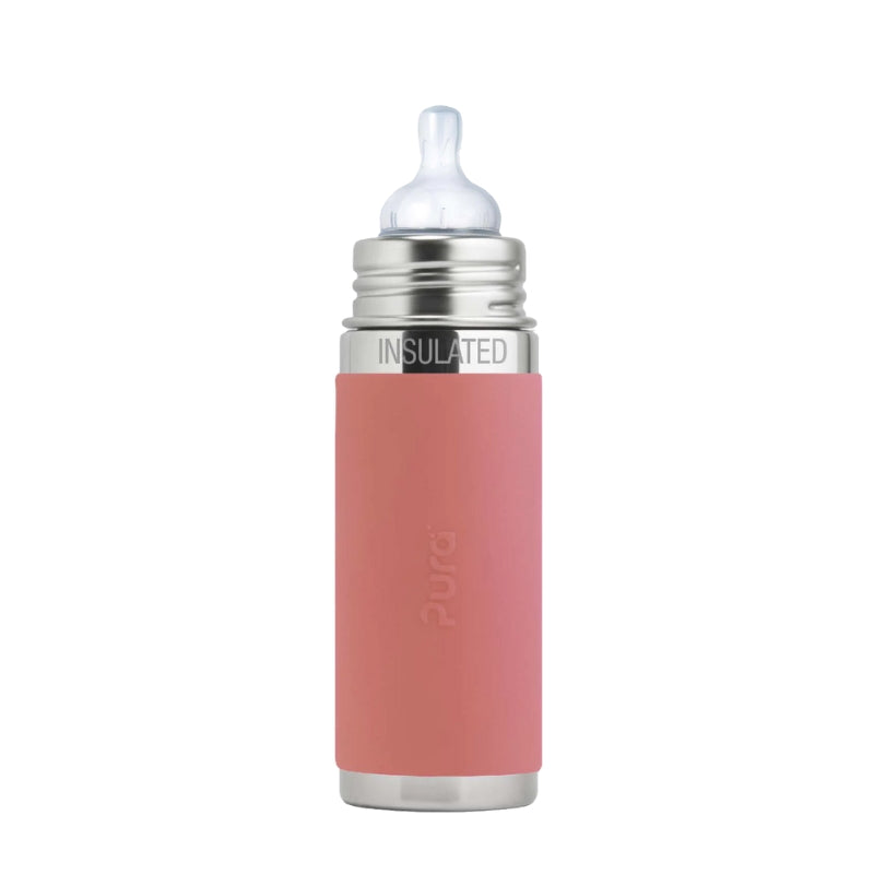 Pura Stainless 260ml Insulated Infant Rose Stainless Steel Bottle