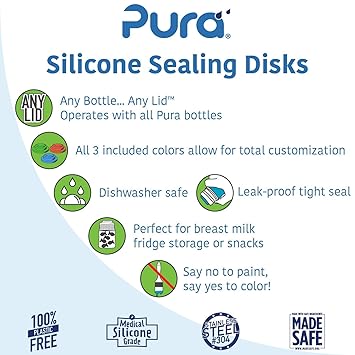 Pura Kiki® Silicone Sealing Disks 2pk