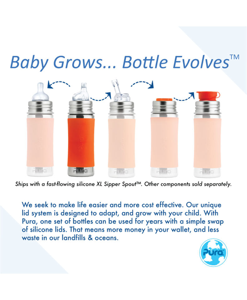 Pura Kiki® 325ml Toddler Sippy Stainless Steel Bottle