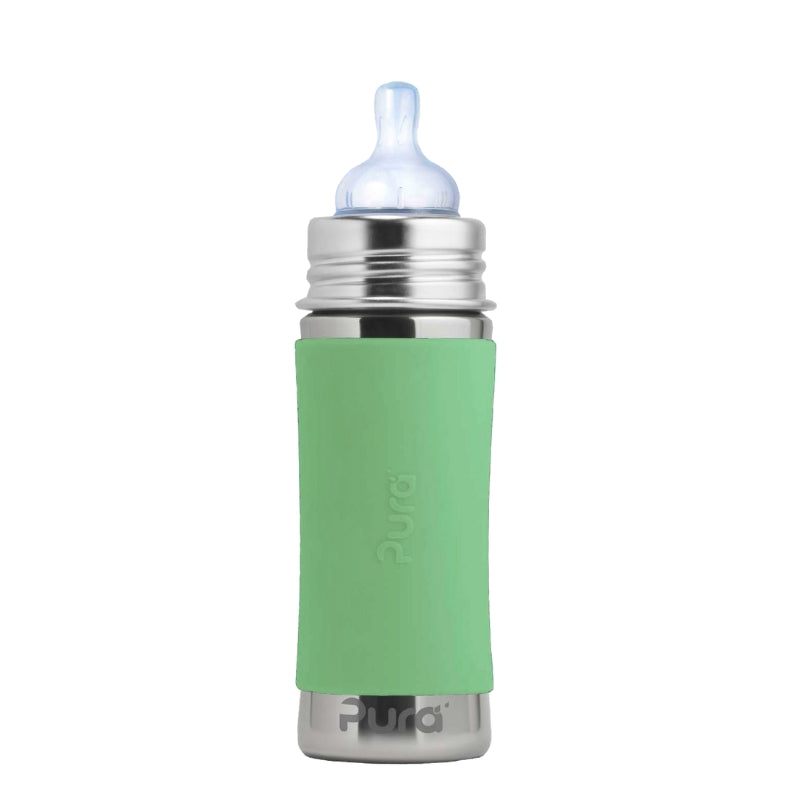 Pura Stainless 325ml Infant Stainless Steel Bottle Moss