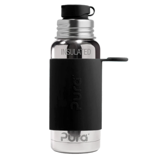 Pura Stainless 475ml Black Insulated Sport Water Bottle