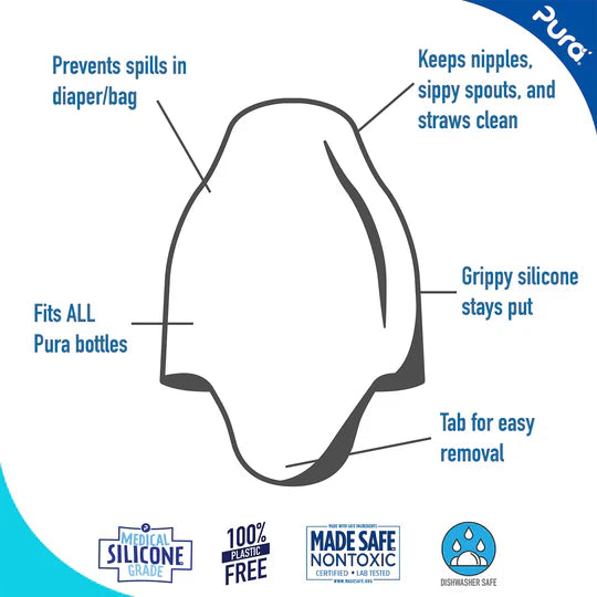 Pura Kiki® Silicone Travel Cover 2PK