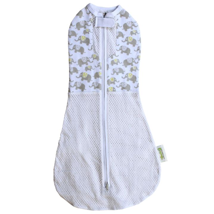 Woombie Summer Convertible Happy Elephant Swaddle