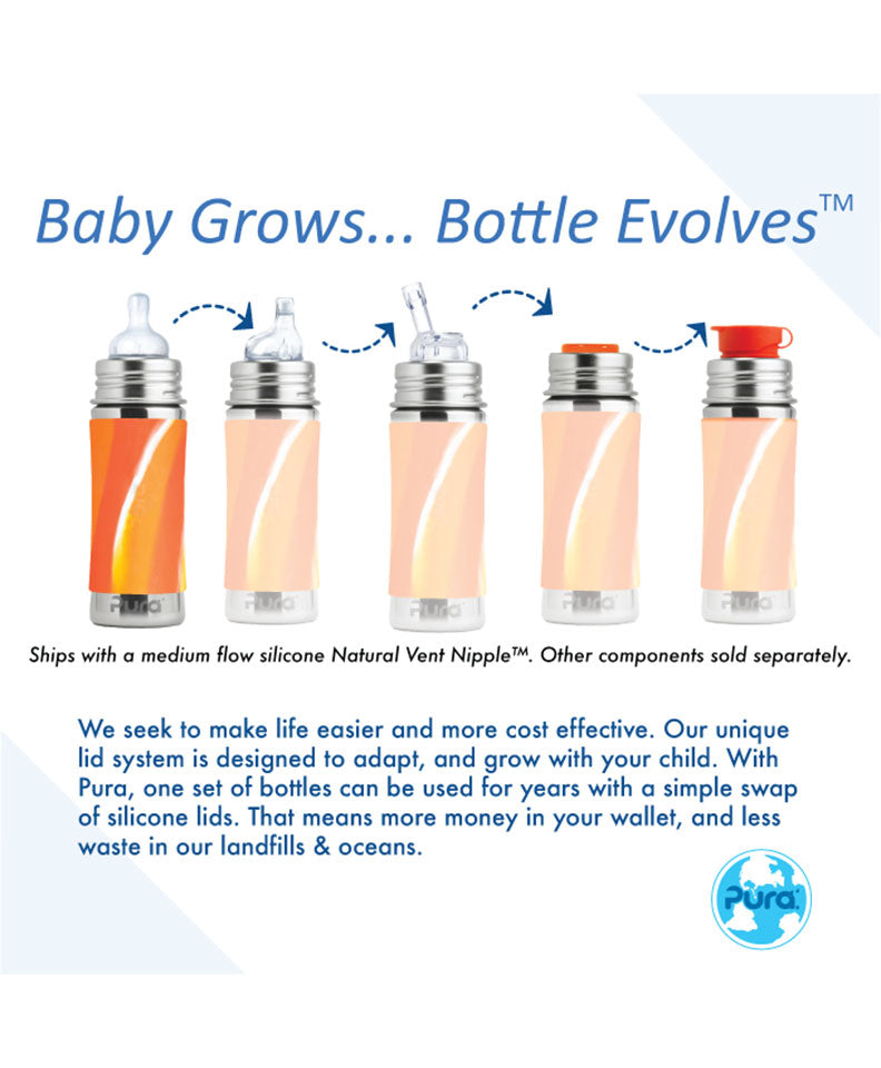 Pura Kiki® 325ml Infant Stainless Steel Bottle