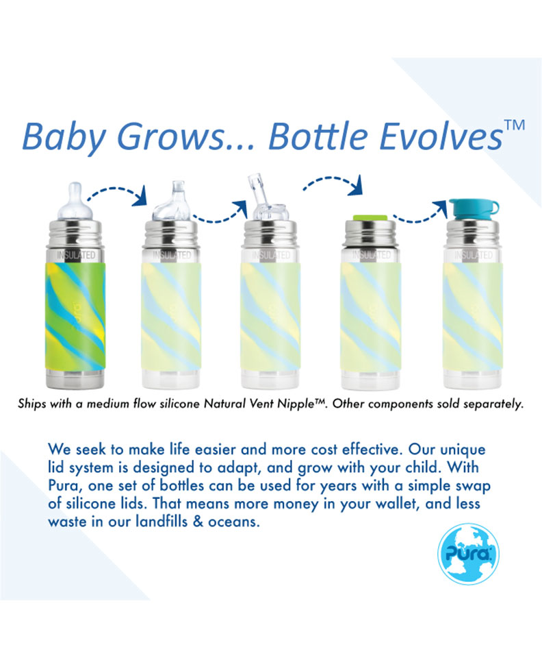 Pura Kiki® 260ml Insulated Infant Stainless Steel Bottle